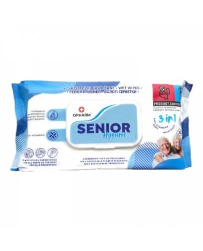 Opharm Senior Hygienic chusteczki nawilżane, 72 sztuki